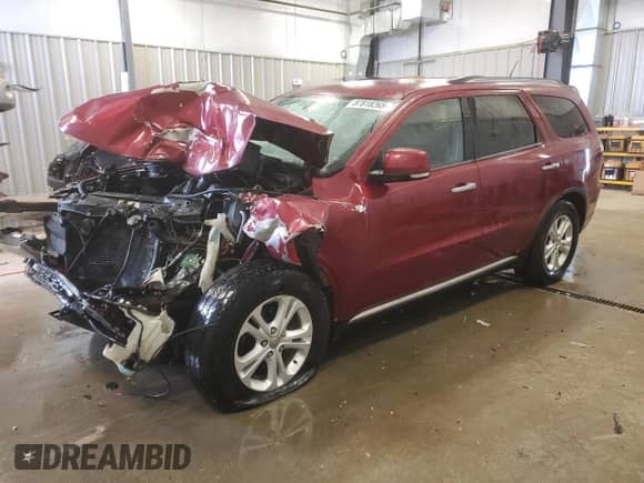 2013 Dodge Durango Crew with VIN 1C4RDJDG4DC660037, listed as a Copart auction lot 87818265 with Not provided miles and Salvage title. Bid and sale history available at DreamBid. Image 1.