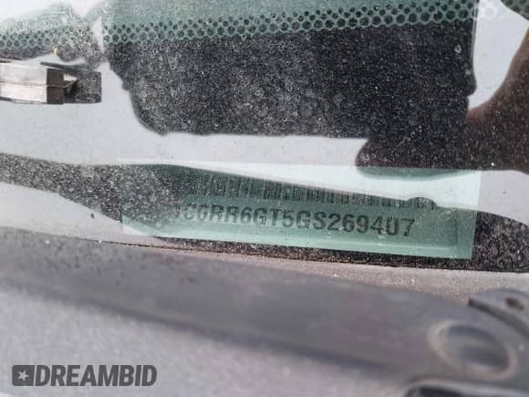 2016 Ram 1500 Big Horn with VIN 1C6RR6GT5GS269407, listed as a IAAI auction lot 42337823 with Not provided miles and . Bid and sale history available at DreamBid. Image 9.