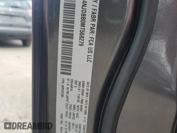 2021 Jeep Compass Latitude z VIN 3C4NJDBB0MT568279, wystawiony jako Copart lot #81084915 z przebiegiem 162 828 mil mil oraz Szkoda całkowita • Salvage title. Historia ofert i sprzedaży dostępna na DreamBid. Obrazek 14.