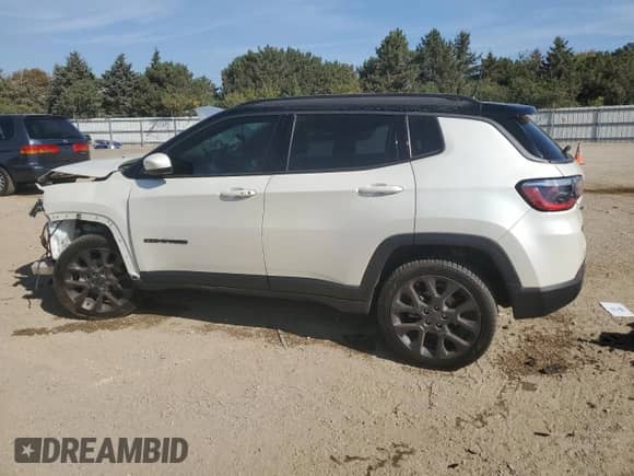 2020 Jeep Compass Limited with VIN 3C4NJDCB4LT157822, listed as a Copart auction lot 84813165 with Not provided miles and Salvage title. Bid and sale history available at DreamBid. Image 2.