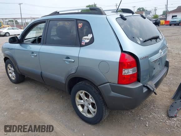 2009 Hyundai Tucson SE with VIN KM8JN12DX9U941243, listed as a IAAI auction lot 42933596 with 163,123 mi miles and . Bid and sale history available at DreamBid. Image 3.