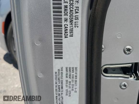 2022 Chrysler 300 Touring L с VIN 2C3CCADG5NH178978, выставлен на аукционе Copart как лот 67051405 с пробегом 15 847 миль миль и Чистый • Clean title. История ставок и продаж доступна на DreamBid. Изображение 12.