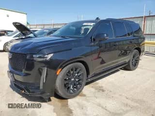2023 Cadillac Escalade with VIN 1GYS4FKTXPR365535, listed as a Copart auction lot 67080194 with 24,947 mi miles and Salvage title. Bid and sale history available at DreamBid. Image 1.
