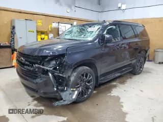 2023 Chevrolet Tahoe RST с VIN 1GNSKRKD9PR297029, выставлен на аукционе Copart как лот 62524605 с пробегом 41 987 миль миль и Списание • Salvage title. История ставок и продаж доступна на DreamBid. Изображение 1.