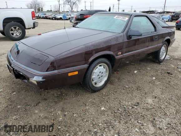 1988 Dodge Daytona with VIN 1B3CA44E6JG390863, listed as a Copart auction lot 48037395 with 88,214 mi miles and Clean title. Bid and sale history available at DreamBid. Image 1.
