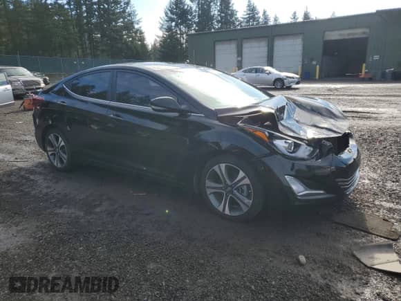2015 Hyundai Elantra Sport with VIN KMHDH4AH3FU371835, listed as a Copart auction lot 44447515 with 72,397 mi miles and Salvage title. Bid and sale history available at DreamBid. Image 4.