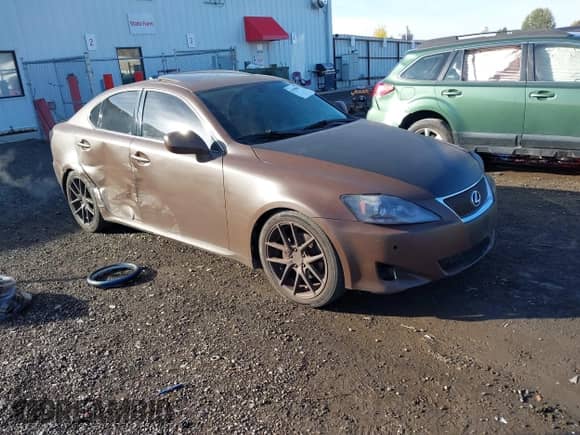 2008 Lexus IS 250 with VIN JTHCK262785024076, listed as a IAAI auction lot 43508012 with 219,589 mi miles and . Bid and sale history available at DreamBid. Image 1.