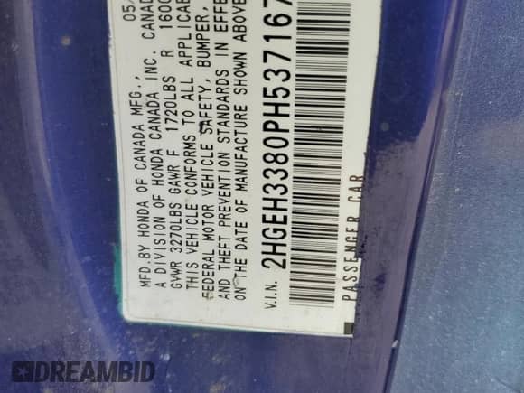 1993 Honda Civic с VIN 2HGEH3380PH537167, выставлен на аукционе Copart как лот 63471125 с пробегом 109 999 миль миль и Списание • Salvage title. История ставок и продаж доступна на DreamBid. Изображение 12.