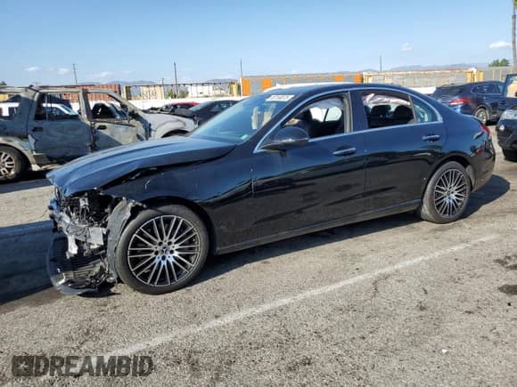 2023 Mercedes-Benz C 300 z VIN W1KAF4GB2PR134876, wystawiony jako Copart lot #80153075 z przebiegiem Nie podano mil oraz Szkoda całkowita • Salvage title. Historia ofert i sprzedaży dostępna na DreamBid. Obrazek 1.
