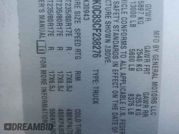 2012 Chevrolet Silverado 3500HD LT с VIN 1GC4K0C83CF238276, выставлен на аукционе Copart как лот 88733995 с пробегом 192 399 миль миль и Списание • Salvage title. История ставок и продаж доступна на DreamBid. Изображение 14.