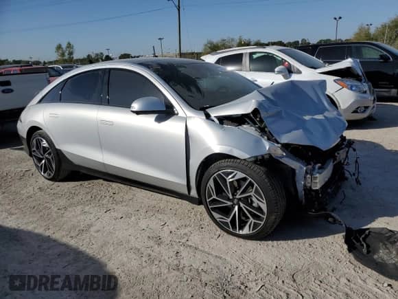 2024 Hyundai Ioniq 6 Limited with VIN KMHM54AC6RA058295, listed as a Copart auction lot 75191214 with Not provided miles and Salvage title. Bid and sale history available at DreamBid. Image 4.