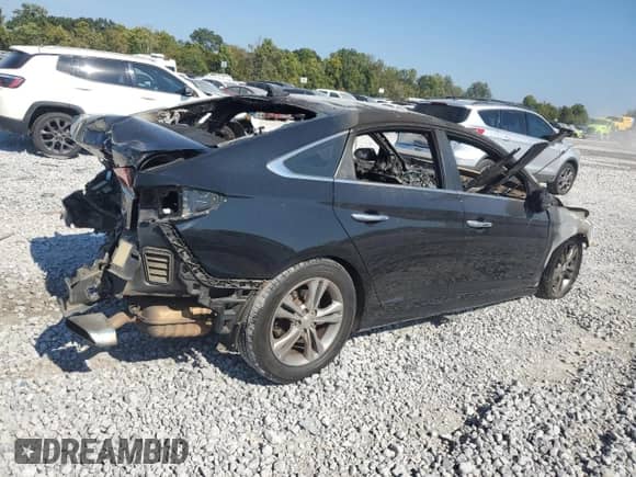 2018 Hyundai Sonata SEL with VIN 5NPE34AF6JH638863, listed as a Copart auction lot 81399155 with Not provided miles and Non repairable. Bid and sale history available at DreamBid. Image 3.