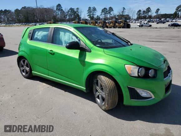 2015 Chevrolet Sonic RS with VIN 1G1JG6SB0F4113667, listed as a Copart auction lot 83773864 with Not provided miles and Salvage title. Bid and sale history available at DreamBid. Image 4.