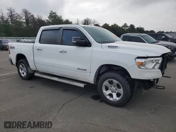 2020 Ram 1500 Big Horn with VIN 1C6SRFFT4LN119929, listed as a Copart auction lot 69109855 with Not provided miles and Salvage title. Bid and sale history available at DreamBid. Image 4.