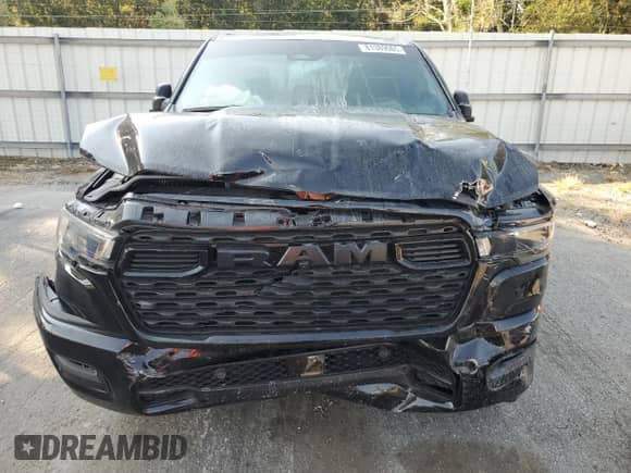 2025 Ram 1500 Warlock with VIN 1C6SRFGP4SN564672, listed as a Copart auction lot 81389065 with 12,633 mi miles and Salvage title. Bid and sale history available at DreamBid. Image 5.