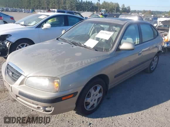 2005 Hyundai Elantra GLS with VIN KMHDN56D75U174380, listed as a IAAI auction lot 43175625 with 302,141 mi miles and . Bid and sale history available at DreamBid. Image 2.