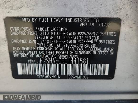 2012 Subaru Forester X Limited z VIN JF2SHAEC0CH441581, wystawiony jako Copart lot #70929605 z przebiegiem 155 869 mil mil oraz Czysty tytuł • Clean title. Historia ofert i sprzedaży dostępna na DreamBid. Obrazek 13.