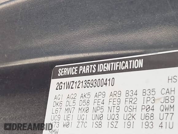 2005 Chevrolet Monte Carlo SS Supercharged with VIN 2G1WZ121359300410, listed as a IAAI auction lot 43399744 with 144,339 mi miles and . Bid and sale history available at DreamBid. Image 9.