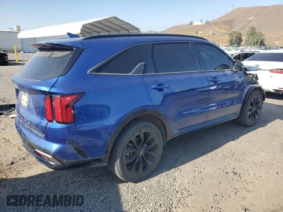2022 Kia Sorento SX with VIN 5XYRK4LF4NG111435, listed as a Copart auction lot 61399605 with 24,519 mi miles and Salvage title. Bid and sale history available at DreamBid. Image 3.