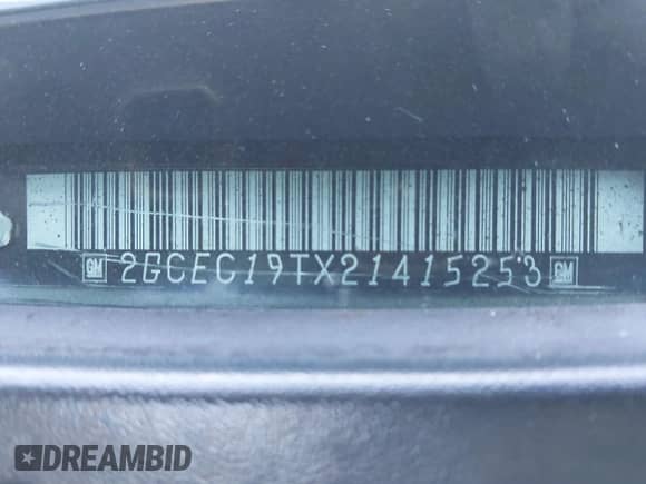 2002 Chevrolet Silverado 1500 LS with VIN 2GCEC19TX21415253, listed as a IAAI auction lot 41788212 with 146,312 mi miles and . Bid and sale history available at DreamBid. Image 9.