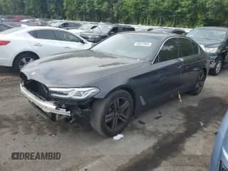 2021 BMW 5 Series 530i xDrive with VIN WBA13BJ05MWX24272, listed as a Copart auction lot 68614005 with 23,782 mi miles and Salvage title. Bid and sale history available at DreamBid. Image 1.