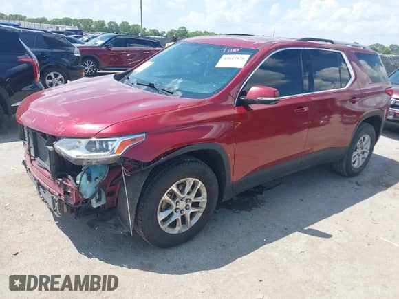 2018 Chevrolet Traverse LT Cloth z VIN 1GNERGKW2JJ266905, wystawiony jako IAAI lot #43043870 z przebiegiem 145 010 mil mil oraz . Historia ofert i sprzedaży dostępna na DreamBid. Obrazek 18.