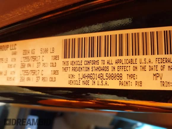 2011 Jeep Wrangler Rubicon with VIN 1J4HA6D14BL508098, listed as a IAAI auction lot 41423284 with 49,840 mi miles and . Bid and sale history available at DreamBid. Image 9.