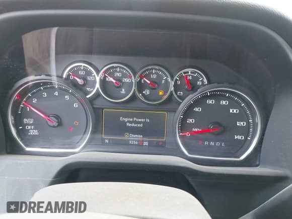 2022 Chevrolet Silverado 1500 Custom Trail Boss with VIN 3GCPYCEK3NG147175, listed as a IAAI auction lot 38760584 with 9,256 mi miles and . Bid and sale history available at DreamBid. Image 7.