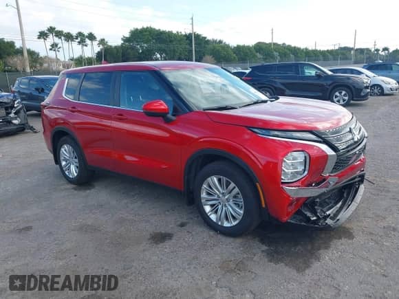 2024 Mitsubishi Outlander ES with VIN JA4J3UA89RZ072115, listed as a IAAI auction lot 41309564 with 2,178 mi miles and . Bid and sale history available at DreamBid. Image 1.