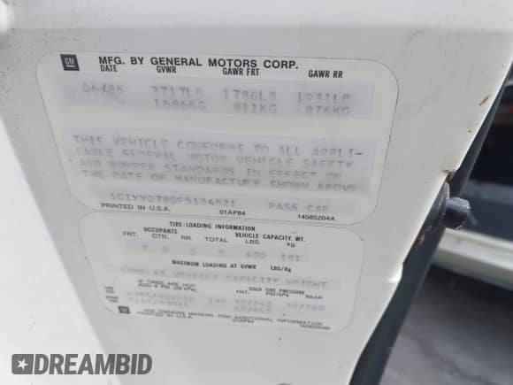 1985 Chevrolet Corvette с VIN 1G1YY0780F5134521, выставлен на аукционе IAAI как лот 42867358 с пробегом 82 609 миль миль и . История ставок и продаж доступна на DreamBid. Изображение 9.