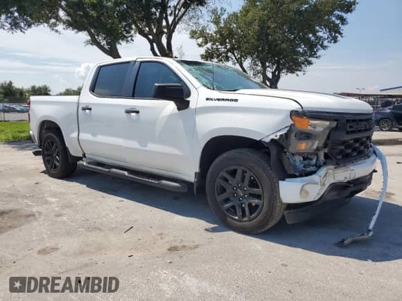 2022 Chevrolet Silverado 1500 Custom with VIN 1GCPABEK2NZ513531, listed as a Copart auction lot 70373615 with 91,060 mi miles and Non repairable. Bid and sale history available at DreamBid. Image 4.
