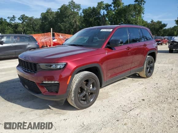 2023 Jeep Grand Cherokee Limited z VIN 1C4RJGBG1PC534513, wystawiony jako Copart lot #61174595 z przebiegiem 38 124 mil mil oraz Szkoda całkowita • Salvage title. Historia ofert i sprzedaży dostępna na DreamBid. Obrazek 1.