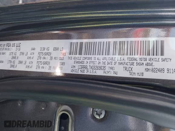 2016 Ram 1500 Lone Star z VIN 1C6RR6LTXGS269635, wystawiony jako IAAI lot #41203227 z przebiegiem 157 077 mil mil oraz . Historia ofert i sprzedaży dostępna na DreamBid. Obrazek 9.