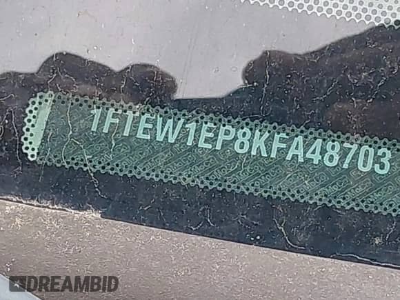 2019 Ford F-150 XLT с VIN 1FTEW1EP8KFA48703, выставлен на аукционе IAAI как лот 43274668 с пробегом 77 075 миль миль и . История ставок и продаж доступна на DreamBid. Изображение 17.