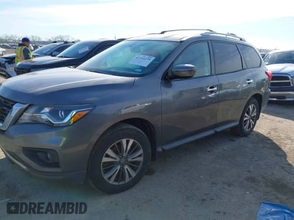 2017 Nissan Pathfinder SV with VIN 5N1DR2MN1HC621133, listed as a IAAI auction lot 41311239 with 107,851 mi miles and . Bid and sale history available at DreamBid. Image 2.