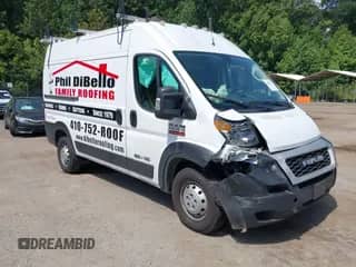 2019 Ram ProMaster Cargo with VIN 3C6TRVBG6KE512941, listed as a IAAI auction lot 42960578 with 101,047 mi miles and . Bid and sale history available at DreamBid. Image 1.