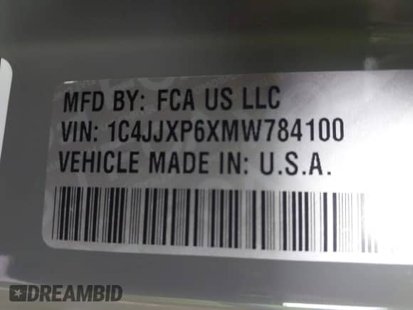 2021 Jeep Wrangler Unlimited Sahara с VIN 1C4JJXP6XMW784100, выставлен на аукционе IAAI как лот 42528449 с пробегом Не указан миль и . История ставок и продаж доступна на DreamBid. Изображение 9.