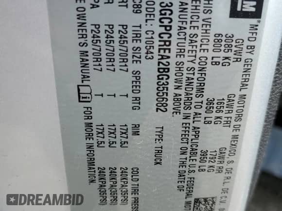 2011 Chevrolet Silverado 3500HD DRW LT с VIN 1GC5K0C85BZ358517, выставлен на аукционе Copart как лот 59889425 с пробегом 71 293 миль миль и Списание • Salvage title. История ставок и продаж доступна на DreamBid. Изображение 13.