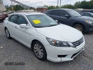 2013 Honda Accord EX-L z VIN 1HGCR2F86DA070759, wystawiony jako IAAI lot #43226802 z przebiegiem Nie podano mil oraz . Historia ofert i sprzedaży dostępna na DreamBid. Obrazek 1.