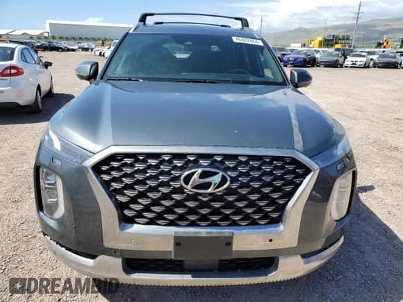 2022 Hyundai Palisade Calligraphy with VIN KM8R74HE8NU457046, listed as a Copart auction lot 46482864 with 23,369 mi miles and . Bid and sale history available at DreamBid. Image 5.