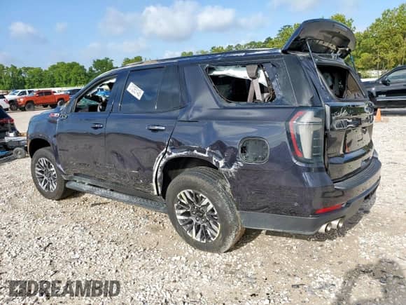 2025 Chevrolet Tahoe Z71 z VIN 1GNS6PRDXSR220645, wystawiony jako Copart lot #61285145 z przebiegiem 4 587 mil mil oraz Szkoda całkowita • Salvage title. Historia ofert i sprzedaży dostępna na DreamBid. Obrazek 2.