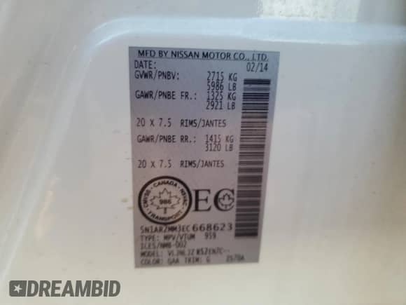 2014 Nissan Pathfinder SL с VIN 5N1AR2MM3EC668623, выставлен на аукционе Copart как лот 86323745 с пробегом 236 192 миль миль и Чистый • Clean title. История ставок и продаж доступна на DreamBid. Изображение 13.