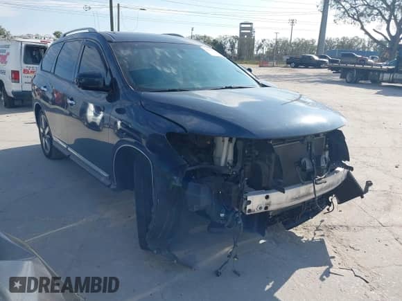 2015 Nissan Pathfinder SL with VIN 5N1AR2MN9FC641761, listed as a IAAI auction lot 41554742 with 141,353 mi miles and . Bid and sale history available at DreamBid. Image 1.