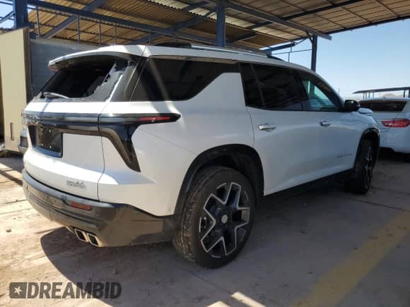 2025 Chevrolet Traverse FWD High Country с VIN 1GNERKRS8SJ153788, выставлен на аукционе Copart как лот 61983125 с пробегом 16 820 миль миль и Списание • Salvage title. История ставок и продаж доступна на DreamBid. Изображение 3.