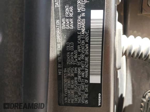 2011 Volvo XC70 3.0T с VIN YV4902BZXB1105184, выставлен на аукционе Copart как лот 61955565 с пробегом 118 333 миль миль и Списание • Salvage title. История ставок и продаж доступна на DreamBid. Изображение 13.