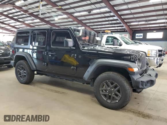2025 Jeep Wrangler Sport S with VIN 1C4PJXDN1SW524123, listed as a Copart auction lot 89494205 with 11,812 mi miles and Clean title. Bid and sale history available at DreamBid. Image 4.
