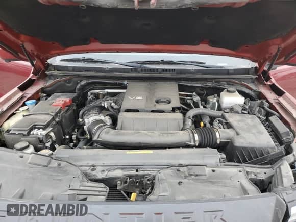 2023 Nissan Frontier Pro-X with VIN 1N6ED1EJ5PN635937, listed as a Copart auction lot 46035185 with 23,196 mi miles and Salvage title. Bid and sale history available at DreamBid. Image 13.