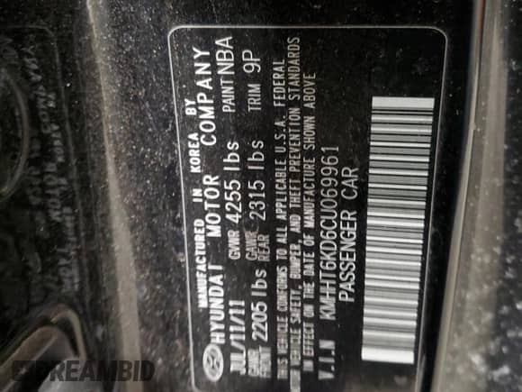 2012 Hyundai Genesis Coupe R-Spec с VIN KMHHT6KD6CU069961, выставлен на аукционе Copart как лот 42475575 с пробегом 153 471 миль миль и На запчасти • Non repairable. История ставок и продаж доступна на DreamBid. Изображение 14.