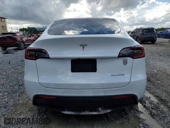 2021 Tesla Model Y Long Range with VIN 5YJYGDEE8MF092993, listed as a Copart auction lot 81125165 with 47,072 mi miles and Non repairable. Bid and sale history available at DreamBid. Image 6.