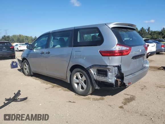 2017 Toyota Sienna L with VIN 5TDZZ3DC2HS855245, listed as a Copart auction lot 81205815 with 210,363 mi miles and Salvage title. Bid and sale history available at DreamBid. Image 2.